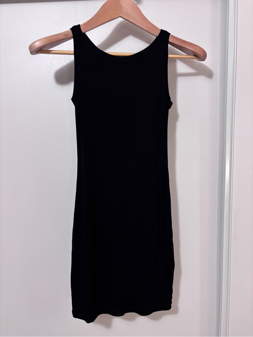 MaxMara Mini Dress Size XS Long Tank Micro Rib Fitted Bodycon Model Off Duty